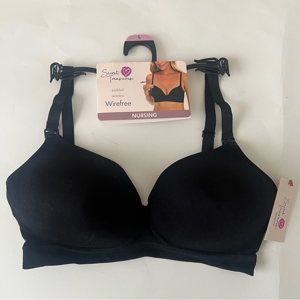 Secret Treasures Wirefree Padded Seamless Nursing Bra Size Large